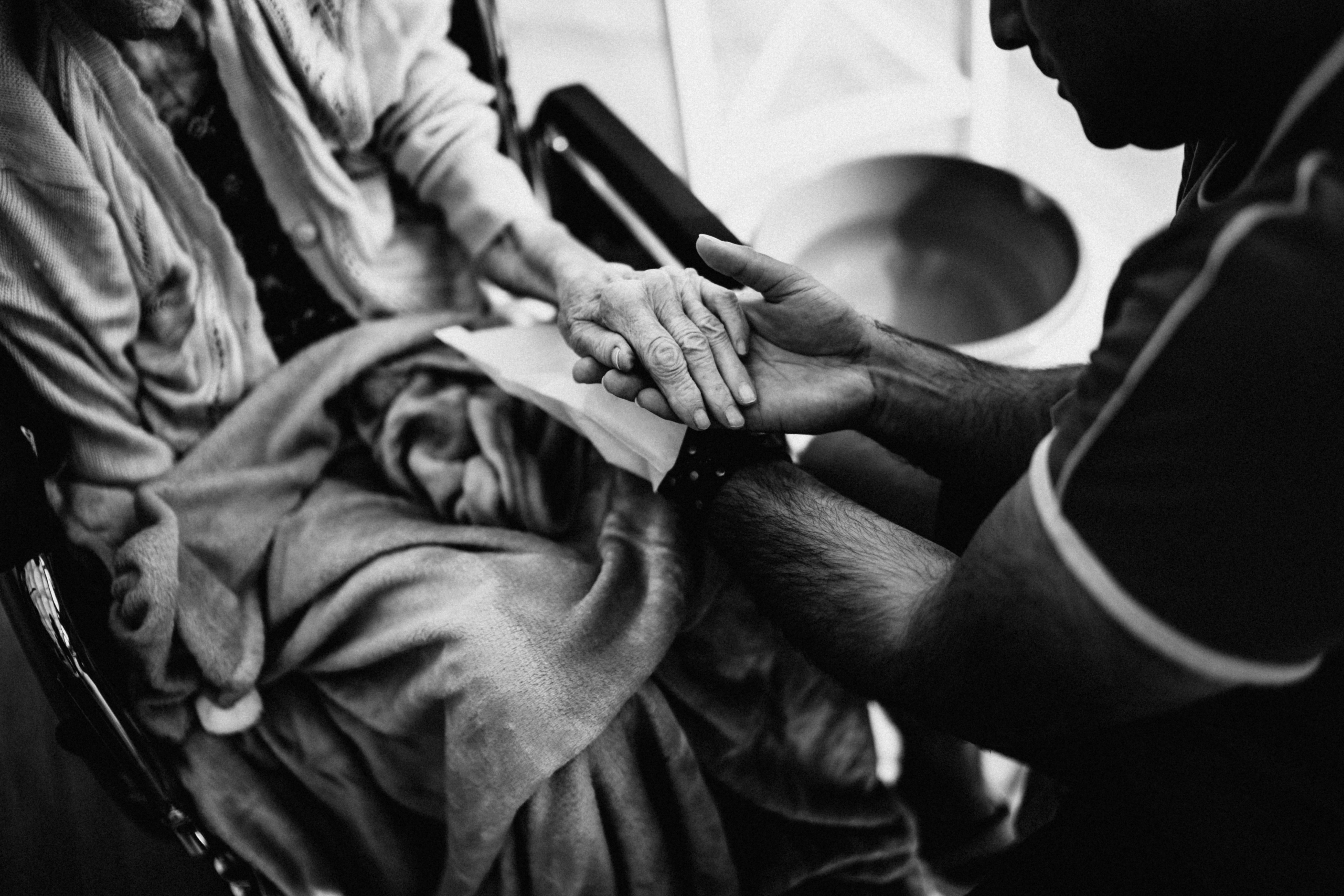 Care worker supporting a client